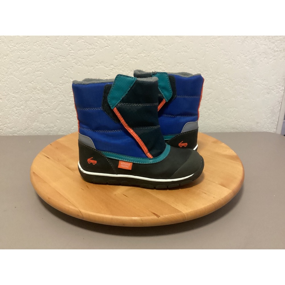 See Kai Run Sam Waterproof Insulated Snow Boots Blue Black‎ Kids Size 12